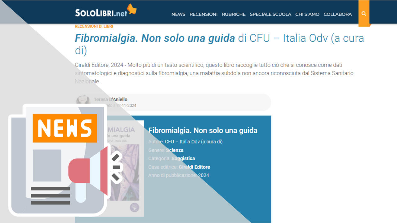 FIBROMIALGIA. NON SOLO UNA GUIDA DI CFU – ITALIA ODV (A CURA DI)