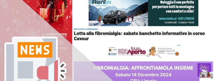 LOTTA ALLA FIBROMIALGIA: SABATO BANCHETTO INFORMATIVO IN CORSO CAVOUR