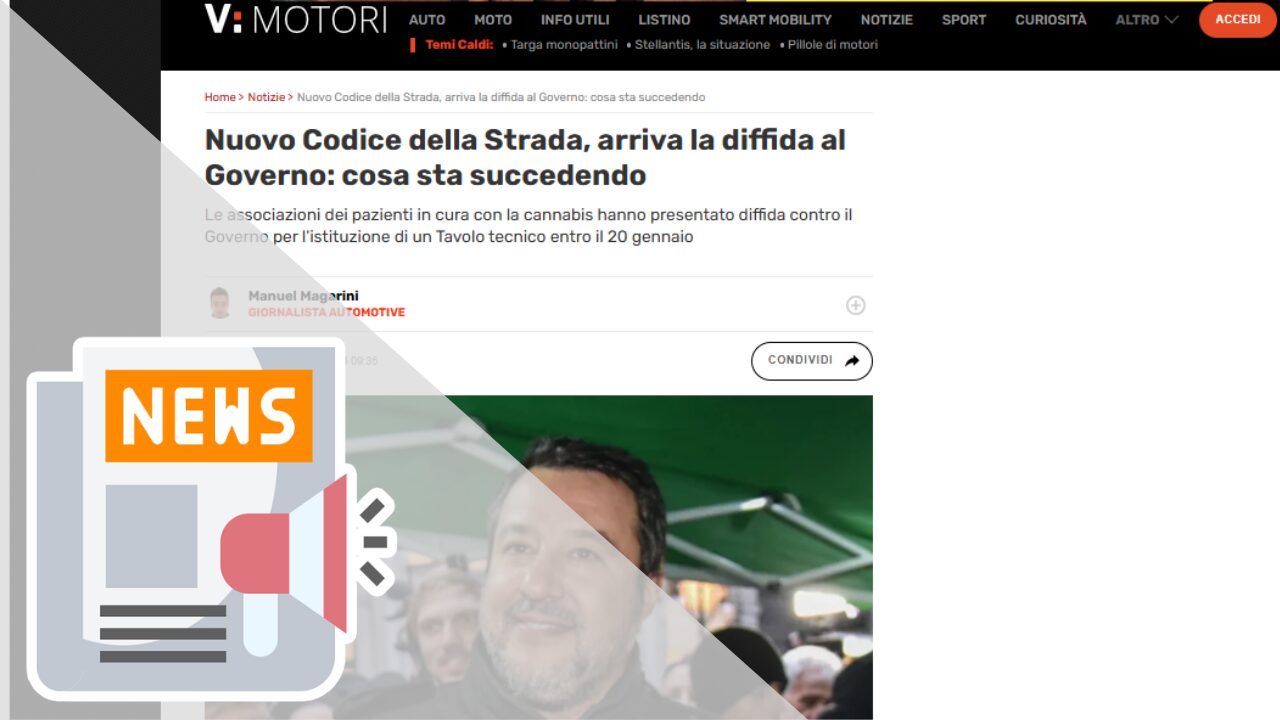 NUOVO CODICE DELLA STRADA, ARRIVA LA DIFFIDA AL GOVERNO: COSA STA SUCCEDENDO