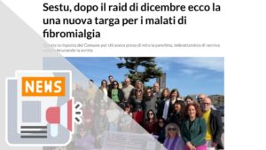 SESTU, DOPO IL RAID DI DICEMBRE ECCO LA UNA NUOVA TARGA PER I MALATI DI FIBROMIALGIA