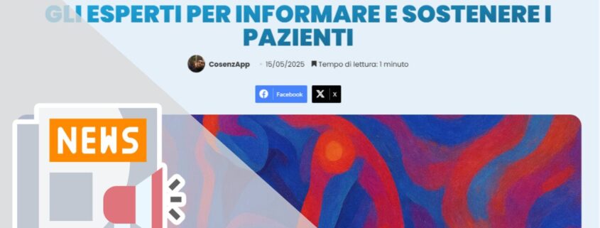 FIBROMIALGIA: A RENDE UN INCONTRO CON GLI ESPERTI PER INFORMARE E SOSTENERE I PAZIENTI
