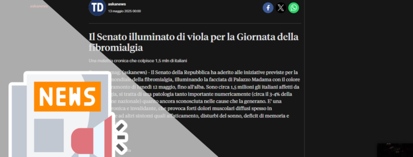 IL SENATO ILLUMINATO DI VIOLA PER LA GIORNATA DELLA FIBROMIALGIA